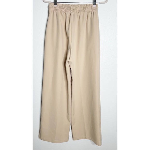 Zara Pants Women Medium Beige Wide Legs Pants Zipper Pockets Gorpcore - Picture 2 of 3